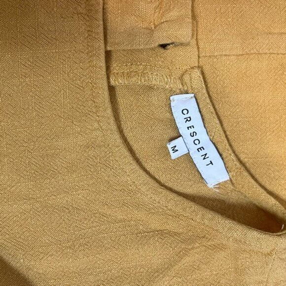 Crescent Mustard Yellow Linen Blend Sleeveless Dress Size M - Picture 7 of 7